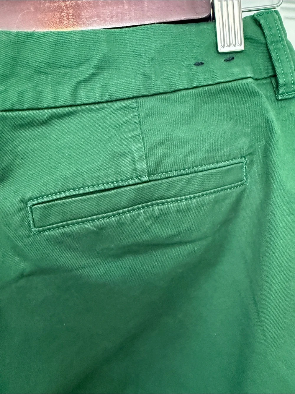 J. Crew Women’s Emerald Green Flat-Front Chino Shorts